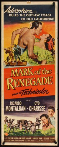 2a415 MARK OF THE RENEGADE insert '51 shirtless Ricardo Montalban & sexy Cyd Charisse!