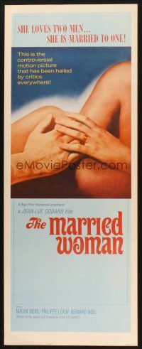 2a417 MARRIED WOMAN insert '65 Jean-Luc Godard's Une femme mariee, controversial sex triangle!