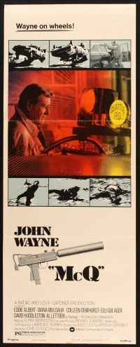 2a422 McQ insert '74 John Sturges, John Wayne is a busted cop with an unlicensed gun!