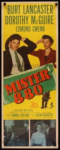 2a434 MISTER 880 insert '50 Burt Lancaster, Dorothy McGuire & counterfeit money!