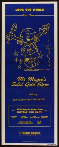 2a445 MR. MAGOO'S SOLID GOLD SHOW insert '78 cartoon art, look out world!