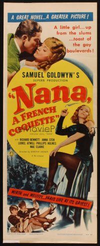 2a455 NANA insert R54 Anna Sten, Dorothy Arzner, Nana, a French Coquette!