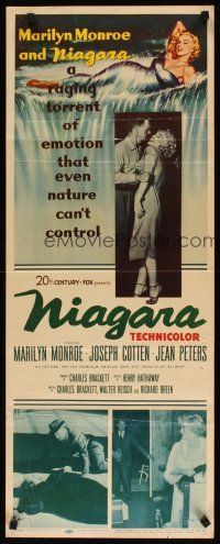 2a463 NIAGARA insert '53 classic artwork of gigantic sexy Marilyn Monroe on famous waterfall!