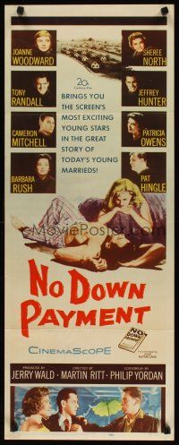 2a469 NO DOWN PAYMENT insert '57 Joanne Woodward, daring art of unfaithful sexy suburban couple!