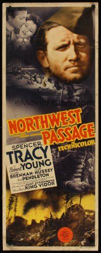 2a471 NORTHWEST PASSAGE insert '40 Spencer Tracy, Robert Young, Ruth Hussey, Kenneth Roberts book!