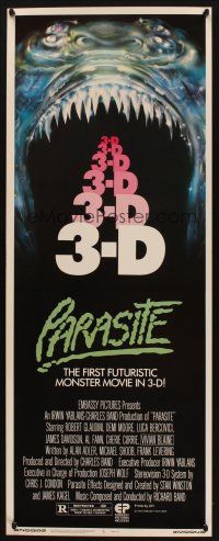2a491 PARASITE insert '82 directed by Charles Band, the first futuristic monster movie in 3-D!