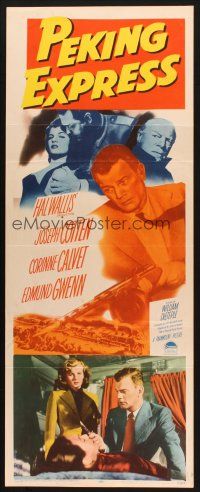 2a497 PEKING EXPRESS insert '51 Joseph Cotten in China, directed by William Dieterle!