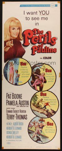 2a500 PERILS OF PAULINE insert '67 Rebellion Girl Pamela Austin is dodgin' unbelievable perils!