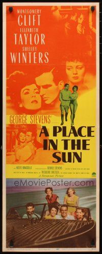 2a505 PLACE IN THE SUN insert '51 Montgomery Clift, sexy Elizabeth Taylor, Shelley Winters