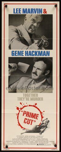 2a512 PRIME CUT insert '72 Lee Marvin w/machine gun, Gene Hackman w/cleaver!
