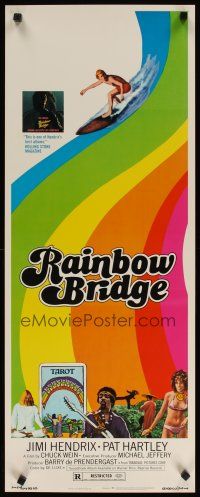 2a528 RAINBOW BRIDGE insert '72 Jimi Hendrix, wild psychedelic surfing & tarot card image!