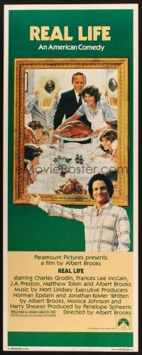2a535 REAL LIFE insert '79 Albert Brooks, wacky spoof of Norman Rockwell painting!