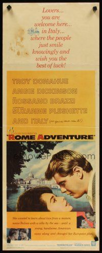 2a562 ROME ADVENTURE insert '62 Troy Donahue, Suzanne Pleshette & Angie Dickinson in Italy!