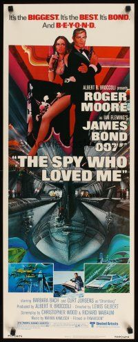 2a648 SPY WHO LOVED ME insert '77 great art of Roger Moore as James Bond 007 by Bob Peak!