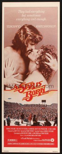 2a653 STAR IS BORN insert '77 Kris Kristofferson, Barbra Streisand, rock 'n' roll concert image!