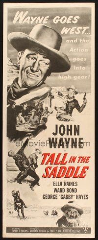 2a698 TALL IN THE SADDLE insert R53 great images & artwork of big John Wayne & Gabby Hayes!