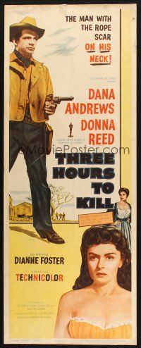 2a721 THREE HOURS TO KILL insert '54 Dana Andrews is the man with the rope scar on his neck!