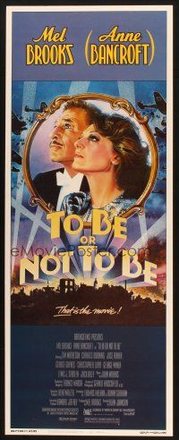 2a729 TO BE OR NOT TO BE insert '83 art of Mel Brooks & Anne Bancroft by Drew Struzan!