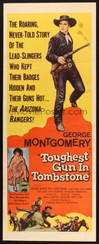 2a740 TOUGHEST GUN IN TOMBSTONE insert '58 lead-slinger George Montgomery & sexy Beverly Tyler!