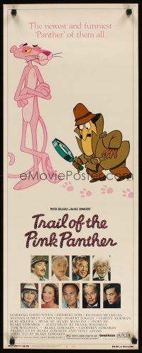 2a742 TRAIL OF THE PINK PANTHER insert '82 Peter Sellers, Blake Edwards, cool cartoon art!