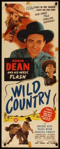 2a804 WILD COUNTRY insert '47 cowboy Eddie Dean on a killer's trail!