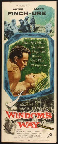 2a810 WINDOM'S WAY insert '58 romantic artwork of Peter Finch & Mary Ure in the jungle!