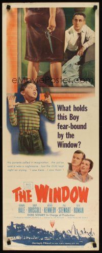 2a811 WINDOW insert '49 imagination was not what held Bobby Driscoll fear-bound by the window!