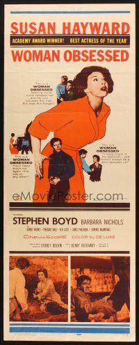 2a817 WOMAN OBSESSED insert '59 Best Actress Academy Award Winner Susan Hayward, Stephen Boyd