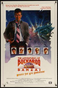 2b020 ADVENTURES OF BUCKAROO BANZAI 1sh '84 Peter Weller science fiction thriller!