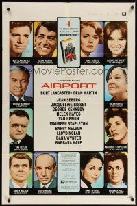 2c017 AIRPORT 1sh '70 Burt Lancaster, Dean Martin, Jacqueline Bisset, Jean Seberg & more!