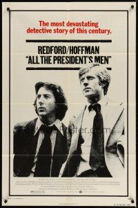 2c026 ALL THE PRESIDENT'S MEN 1sh '76 Dustin Hoffman & Robert Redford as Woodward & Bernstein!