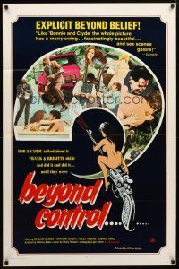 2c962 WHAT A WAY TO DIE black style 1sh '70 it's like Bonnie & Clyde with sex, Beyond Control!