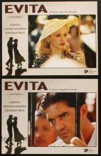 2d036 EVITA 8 German LCs '97 Madonna as Eva Peron, Antonio Banderas, Alan Parker, Oliver Stone!