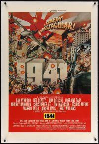 2e060 1941 linen style D 1sh '79 Spielberg, art of John Belushi as Wild Bill by David McMacken!