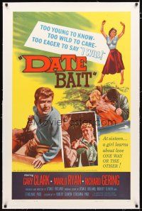 2e127 DATE BAIT linen 1sh '60 teens too young to know, too wild to care & too eager to say I WILL!