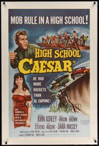 2e192 HIGH SCHOOL CAESAR linen 1sh '60 teen gangster had more rackets than Al Capone, Daria Massey!