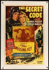 2e311 SECRET CODE linen chapter 8 1sh R53 greatest WWII spy serial of all time, The Missing Key!