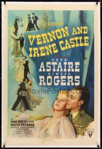 2e334 STORY OF VERNON & IRENE CASTLE linen 1sh '39 many art images of Fred Astaire & Ginger Rogers!