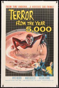 2e345 TERROR FROM THE YEAR 5,000 linen 1sh '58 wonderful art of the hideous she-thing!
