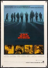 2e379 WILD BUNCH linen 1sh '69 Sam Peckinpah cowboy classic, William Holden & Ernest Borgnine