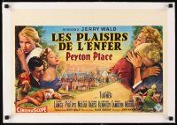 2f356 PEYTON PLACE linen Belgian '58 Lana Turner, from the novel by Grace Metalious, different art!