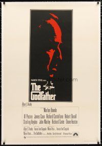 2f160 GODFATHER linen English 1sh '72 great art of Marlon Brando, Francis Ford Coppola classic!