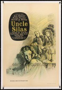 2f162 UNCLE SILAS linen English 1sh '47 cool artwork of Jean Simmons, in her first starring role!