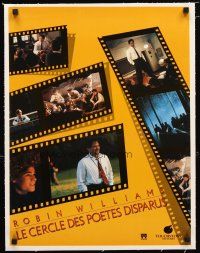 2f257 DEAD POETS SOCIETY linen French 15x21 '89 inspirational teacher Robin Williams, Peter Weir