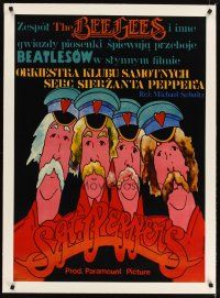 2f227 SGT. PEPPER'S LONELY HEARTS CLUB BAND linen Polish 27x38 '79 Beegees, different Pagowski art!