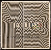 2f067 MEXICO 68 linen Mexican special 34x34 '68 Summer Olympics, by Vazquez, Terrazas & Wyman, rare!