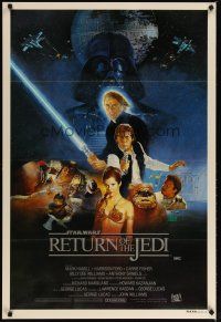 2g123 RETURN OF THE JEDI Aust 1sh '83 George Lucas classic, Hamill, Harrison Ford, Sano art
