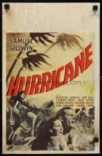 2g175 HURRICANE Belgian R40s Dorothy Lamour, Jon Hall, Mary Astor, tropical storm art!