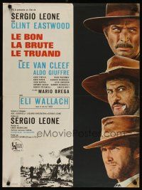 2g160 GOOD, THE BAD & THE UGLY French 23x32 '68 Eastwood, Van Cleef, Wallach, Leone classic!