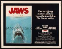 2g061 JAWS 1/2sh '75 art of Steven Spielberg's classic man-eating shark attacking sexy swimmer!